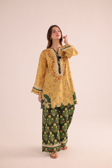 2PC Summer Lawn Dress- PRT L42957