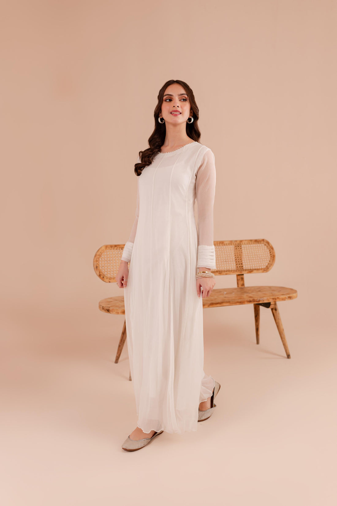 White Chiffon Dress