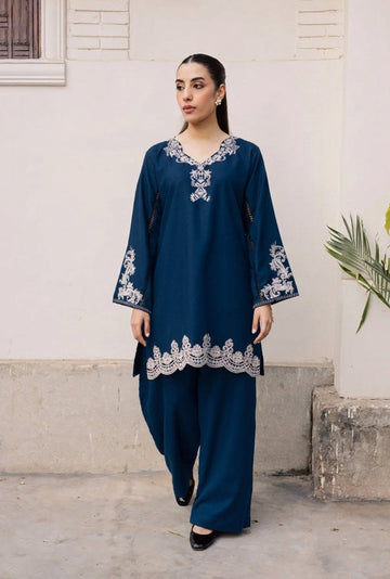 2PC Summer Embroidered Dress - 1219