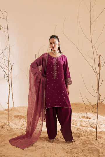 3PC Luxury Embroidered Dress- RSP12