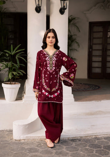 2PC Summer Embroidered Dress - 1213