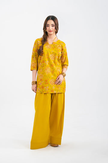 2PC Summer Embroidered Dress - 1232