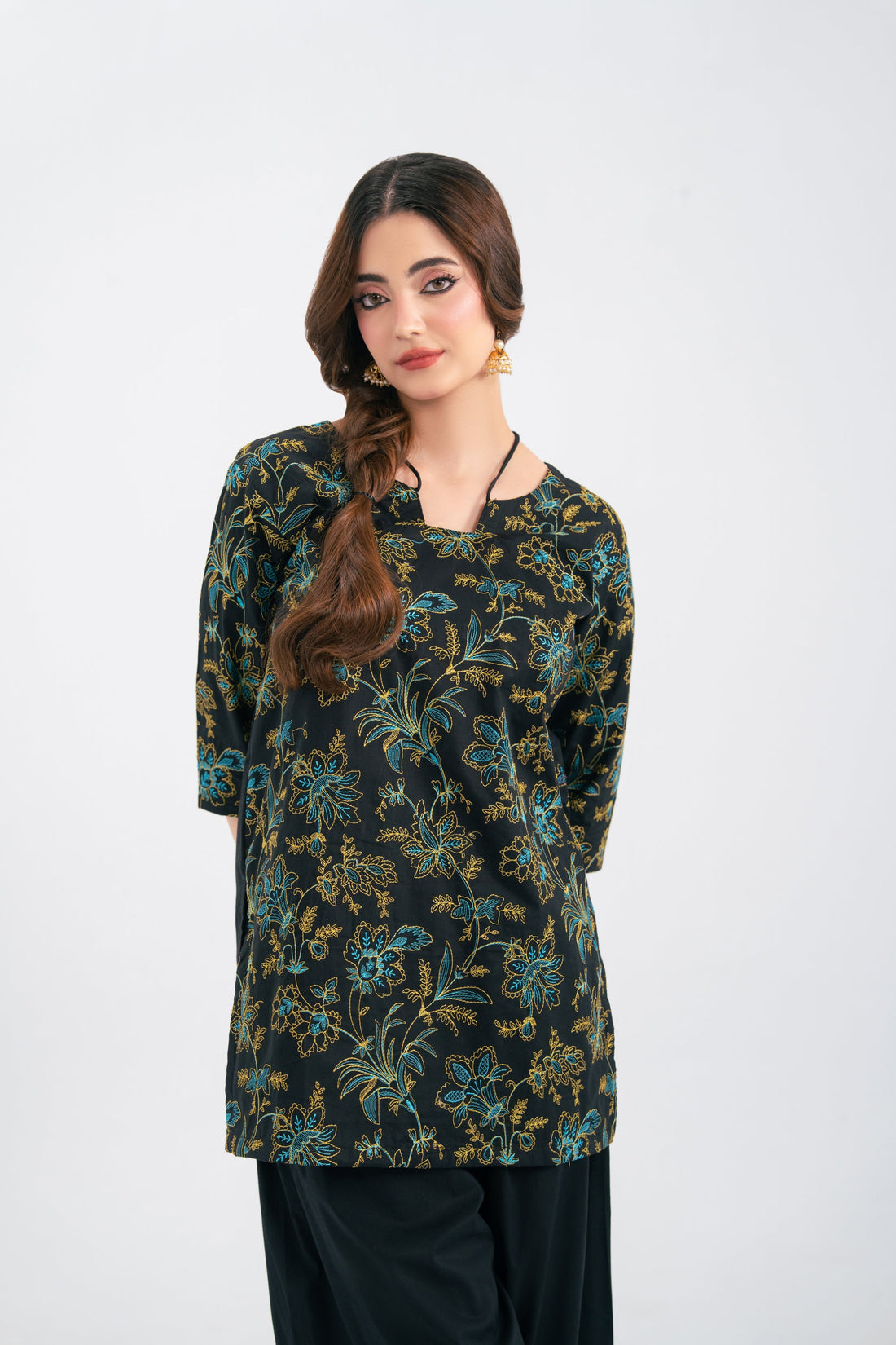 2PC Summer Embroidered Dress - 1231