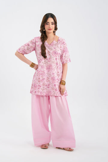 2PC Summer Embroidered Dress - 1229