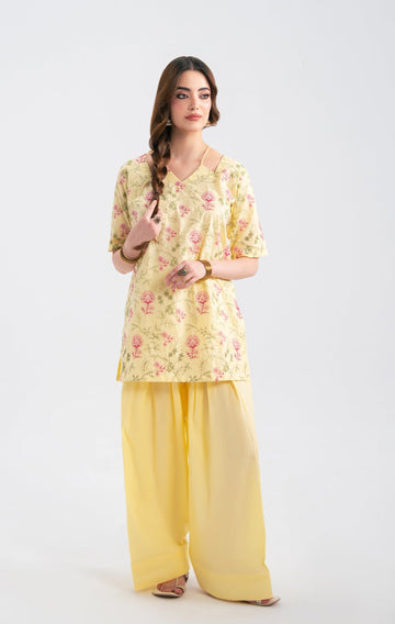2PC Summer Embroidered Dress - 1228
