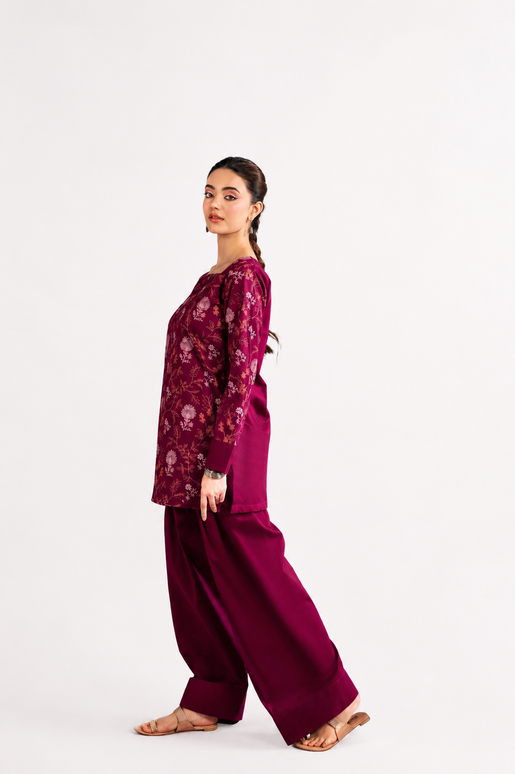 2PC Summer Embroidered Dress - 1235