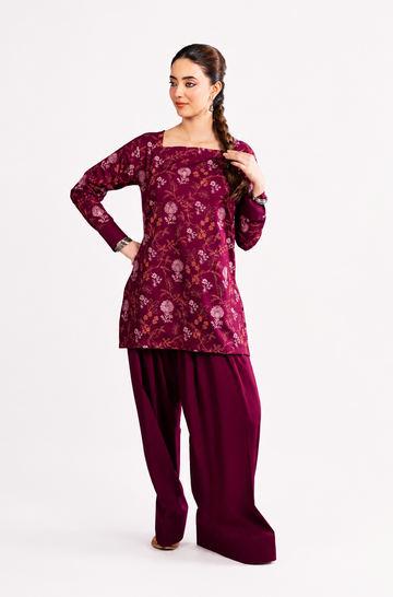 2PC Summer Embroidered Dress - 1235