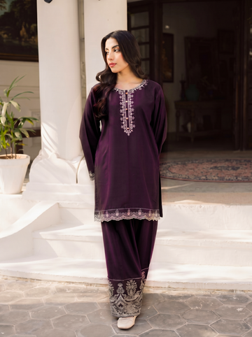 2PC Summer Embroidered Dress - 1223