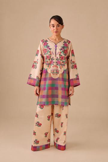 2PC Summer Lawn Dress - 44242