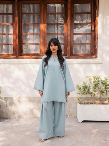 2 PC Lawn Solid FSK 03 – Sky Blue