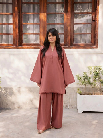 2 PC Lawn Solid FSK 03 – Dusty Rose