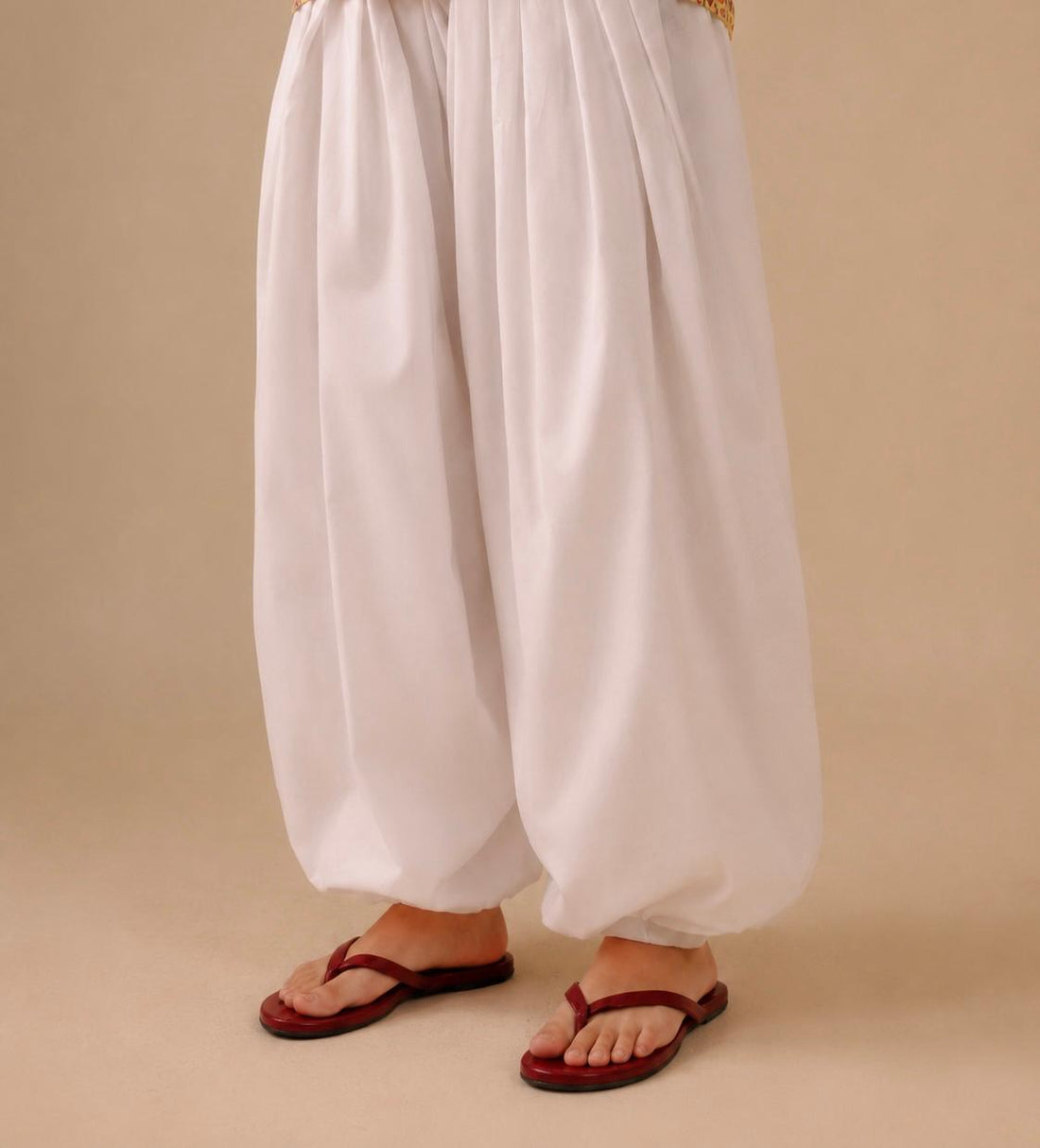 Basic White Balloon Shalwar