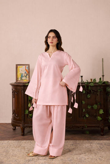 2PC Corset Dress - 09 Powder Pink