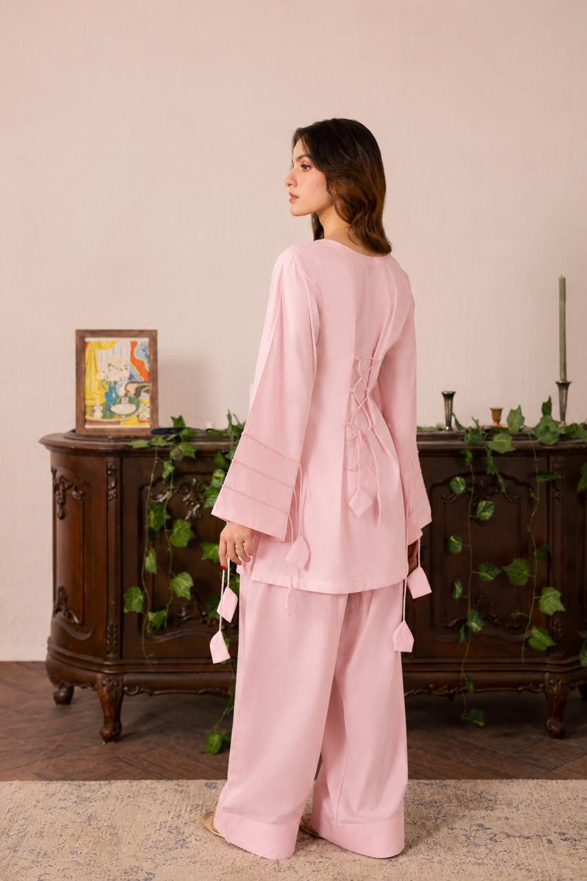 2PC Corset Dress - 09 Powder Pink