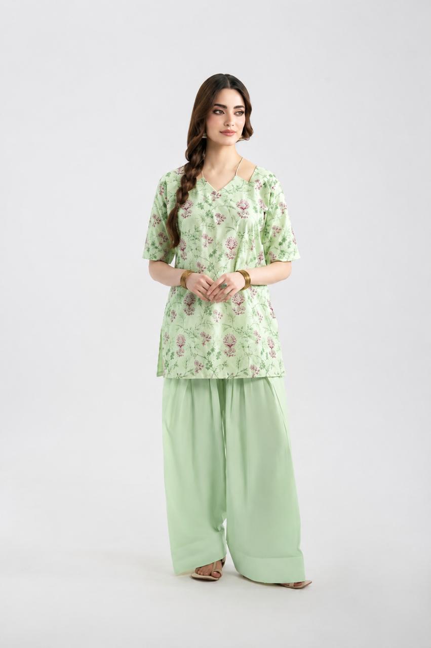 2PC Summer Embroidered Dress - 1349
