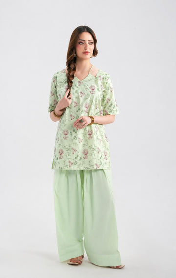 2PC Summer Embroidered Dress - 1349