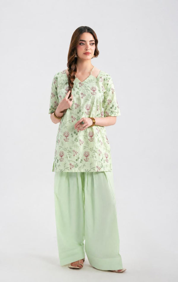 2PC Summer Embroidered Dress - 1349
