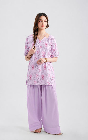 2PC Summer Embroidered Dress - 1351