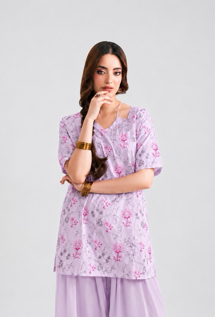 2PC Summer Embroidered Dress - 1351