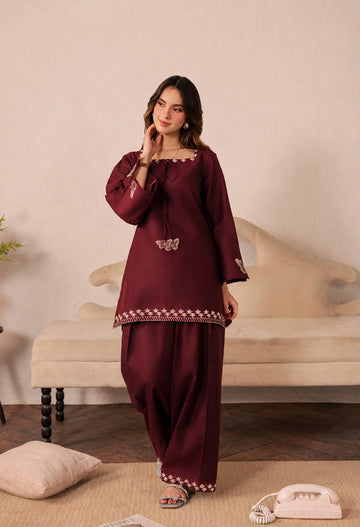 2PC Summer Embroidered Dress - 1344