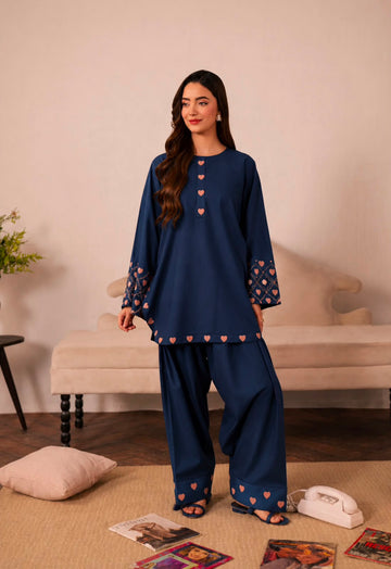 2PC Summer Embroidered Dress - 1336