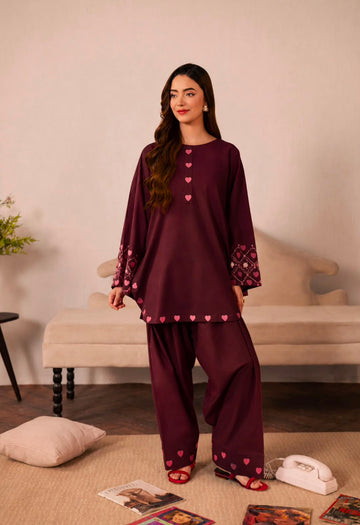2PC Summer Embroidered Dress - 1337