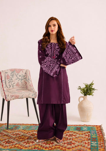 2PC Summer Embroidered Dress - 1328