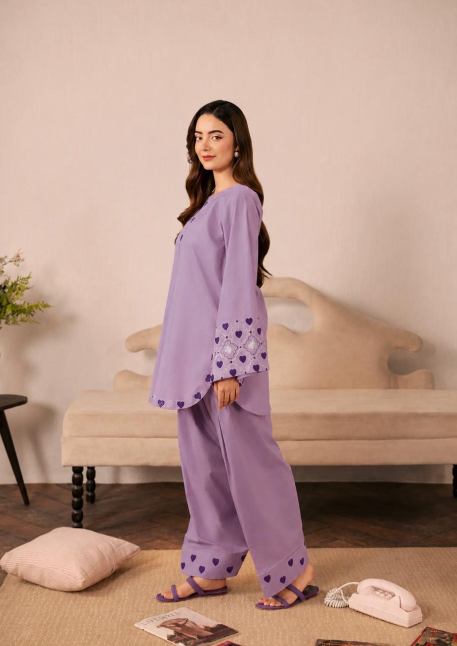 2PC Summer Embroidered Dress - 1335