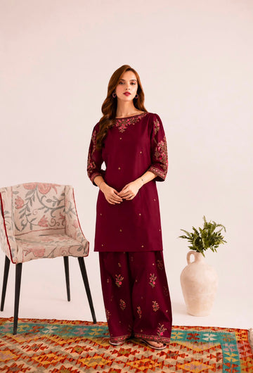 2PC Summer Embroidered Dress - 1341