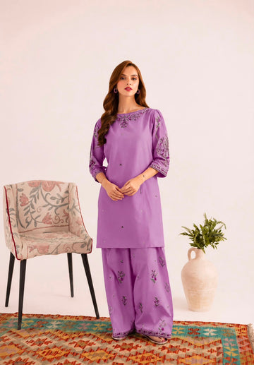 2PC Summer Embroidered Dress - 1338