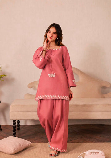 2PC Summer Embroidered Dress - 1343