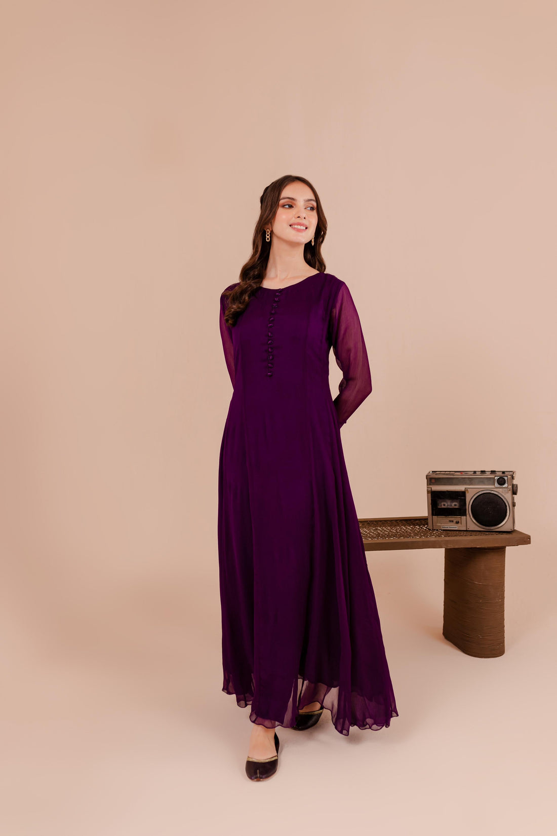 Purple Chiffon Dress